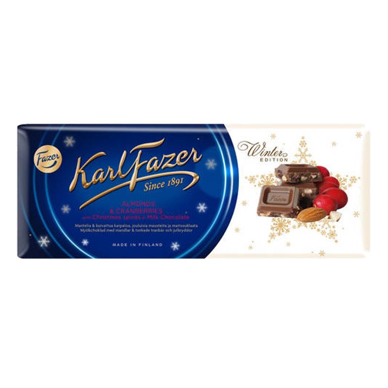 Suklaalevy Winter Almonds & Cranberries - 31% alennus