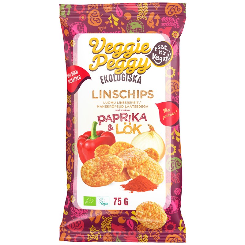 Luomu Linssisipsit Paprika & Sipuli - 36% alennus