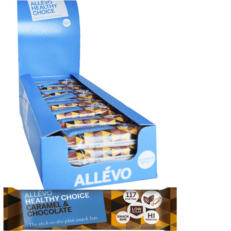 Laatikollinen välipalapatukoita "Chocolate & Caramel Flavor" 24 x 35 g - 38% alennus