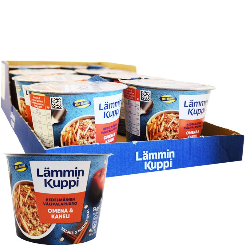 Laatikollinen Omena-Kaneli Välipalapuuroa 8 x 54g - 55% alennus