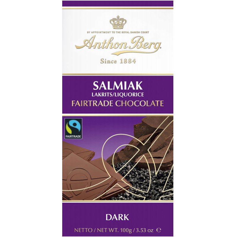 Tumma Suklaa Salmiak Liquorice 100g - 42% alennus