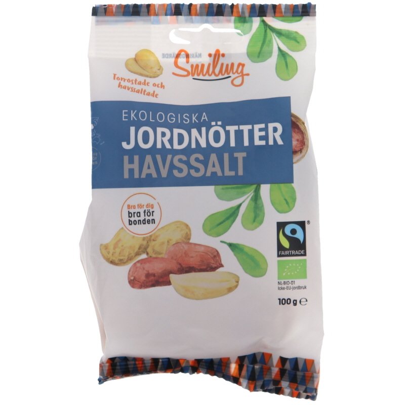 Luomu Maapähkinöitä "Sea Salt" 100g - 21% alennus