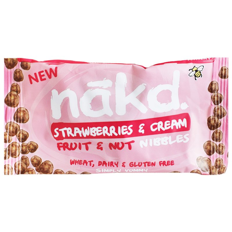 Pähkinäraakapalloja "Strawberries & Cream" 40g - 61% alennus