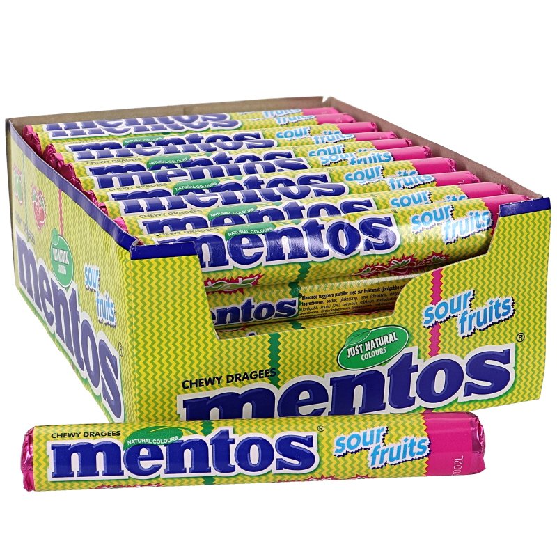 Mentos Sour Fruits 40kpl - 63% alennus