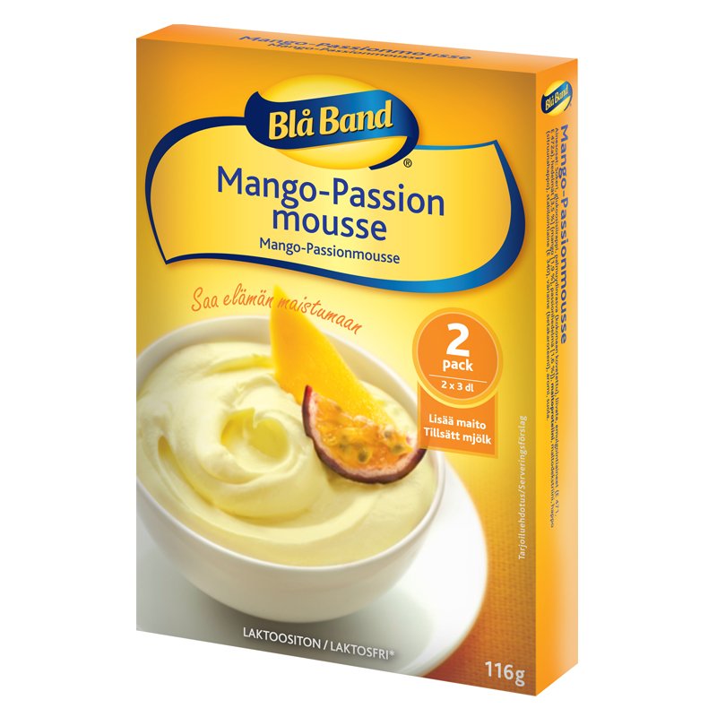 Mango- ja passionmousse 2 x 3 dl - 35% alennus