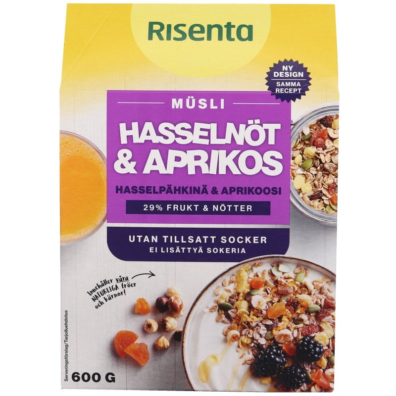 Mysli Hasselpähkinä & Aprikoosi - 21% alennus