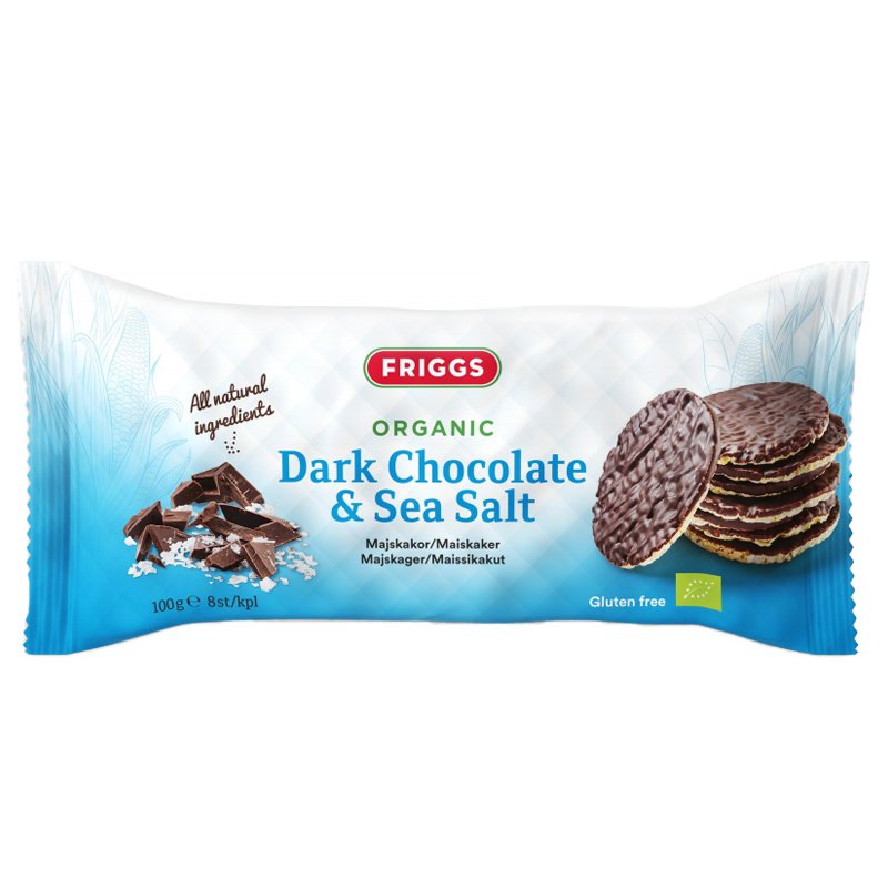 Luomumaissikakut Dark Chocolate & Sea Salt - 30% alennus