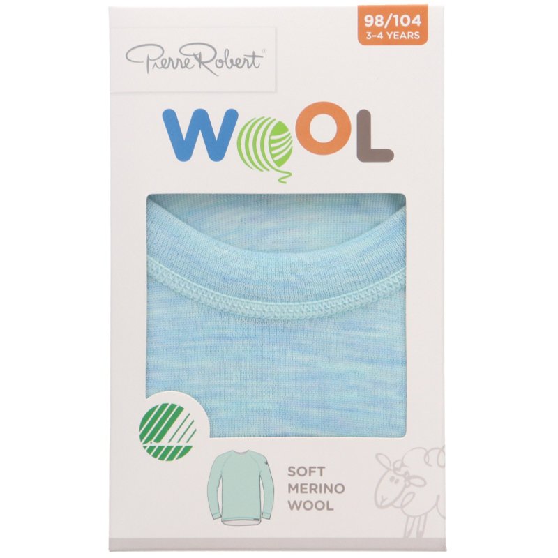 Merinovillapaita Lapset, 98-104 Mint Melange - 65% alennus