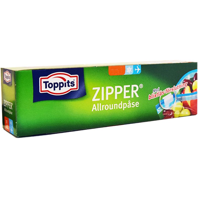 Monikäyttöpussi "Zipper" 15 x 1l - 17% alennus