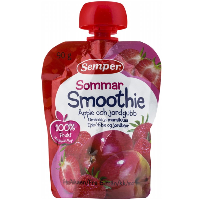 Lastenruoka Smoothie "Omenaa & Mansikkaa" 90g - -4% alennus