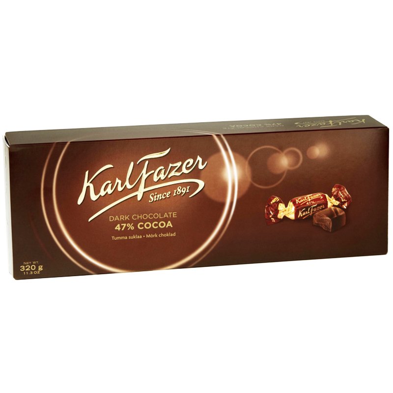 Fazerin tummasuklaa, konvehdit 320 g - 50% alennus
