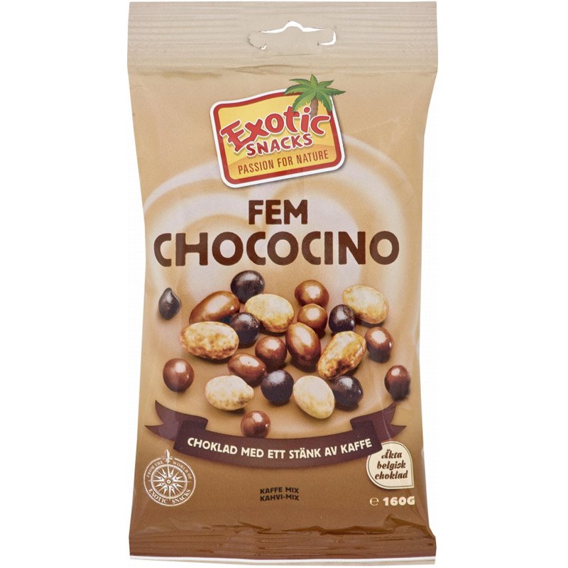 Välipalasekoitus "Fem Chococino" 160g - 50% alennus
