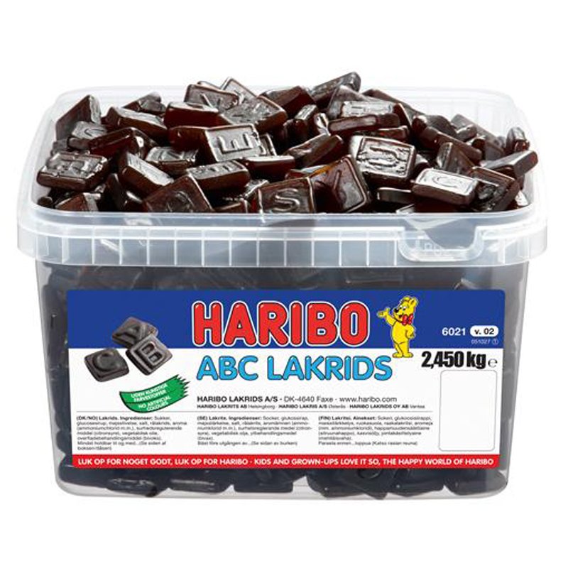 Karkkilaatikko "ABC-Lakdris" 2,45kg - 20% alennus